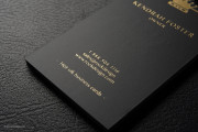 Black & gold royal silk business card template 4