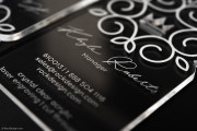 Decorative Laser Cut Crystal Clear Acrylic Business Card 2