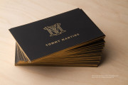 Elegant Business Card Template Design With Gold Foil Stamp 5