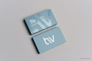 blue printed silk name card template 1