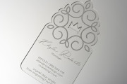 Decorative Laser Cut Crystal Clear Acrylic Business Card 5