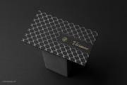 Silver pattern black card template 5