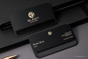 Honeycomb Quick Black Metal UV Printed Business Card Template 3 