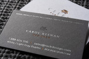 Modern white and grey duplex business card 3