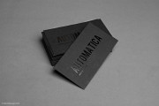 Free black business card template with black and silver foil stamping 9