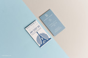 Textured blue letterpress card 5