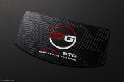 Automotive Black Metal with Etching and Spot Color Business Card 5