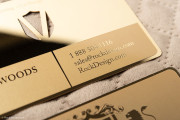 Fancy gold etched metal name card design 4