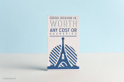 Textured blue letterpress card 3