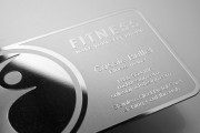 Stainless Steel Visit Card with Cut-Through Logo Business Card Template 3