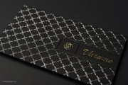 Silver pattern black card template 6