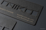 Laser cut quick black business card template 3