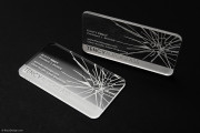 Laser Engraved Crystal Clear Acrylic Business Card 3