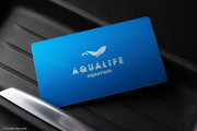 Fancy blue metal engraved visiting cards 2