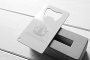 Modern Laser Engraved White Metal Bottle Opener 2