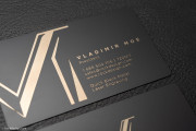 Black metal visiting card with laser engraving 3