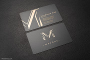 Black metal visiting card with laser engraving 1