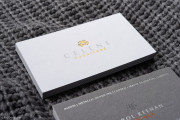 Modern white and grey duplex business card 5