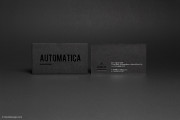 Free black business card template with black and silver foil stamping 6