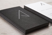 Minimalist modern black and white business card 4