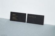 Classic black & hot foil business card template 8