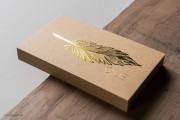 Golden leaf embossed kraft template 3