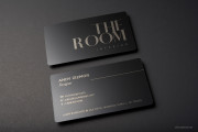 Interior Design black metal business cards template 2