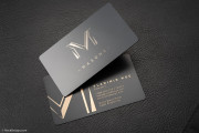 Black metal visiting card with laser engraving 2