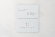Customized white metal business card template 3