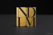 Square metallic gold template 4