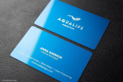 Fancy blue metal engraved visiting cards 4