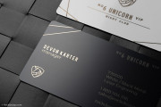 Laser Engraved Black & White Metal Business Cards Design 3