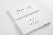 Flourish pattern emboss Name Card Template 1-2