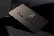 Gunmetal Metal Business Card Design - 5