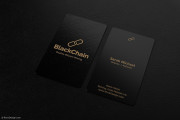 Black Metal Blind Etching Gold Metallic Ink Business Card 2