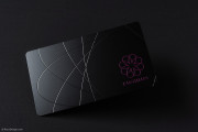 Black Metal with Blind Etching & Spot Colour Business Card 4