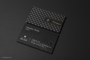 Silver pattern black card template 7