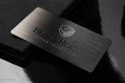 Gunmetal Metal Business Card Design - 8