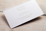 Classically letterpressed white business card template 3