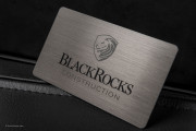 Gunmetal Metal Business Card Design - 12