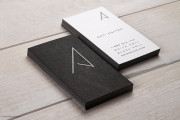 Minimalist modern black and white business card 3