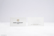 Embossed gold name card template 3