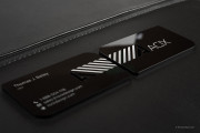 Jet black laser engraved modern template 10