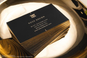 Elegant Business Card Template Design With Gold Foil Stamp 6