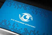 Pixel Patterned Laser Engraved Blue Metal Business Card 4