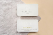 Elegant suede and silver foil card 1