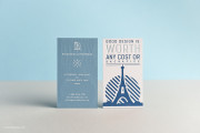 Textured blue letterpress card 4