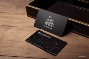 UV printed complex black metal cards - 1 