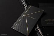 Suede black template with black and gold foil stamp 8