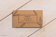 Artistic kraft business card template 3